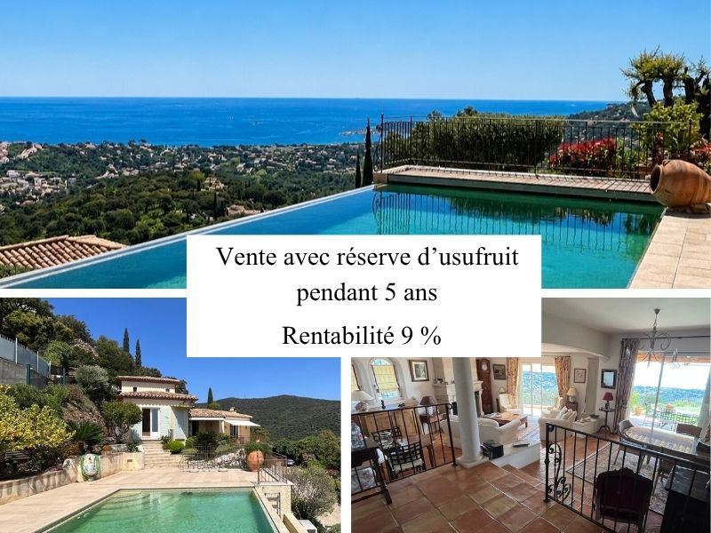 Vente avec réserve d'usufruit CAVALAIRE-SUR-MER bouquet 1 850 000€ - ref 2913